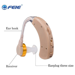 FEIE Ear AmplifierAaparat Analog Hook Hearing Aids The Ear Listens S-520 Adjustable Tone Sound Enhancer Medical Equipment (RPM Medical)