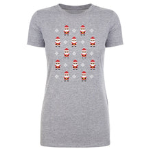 Load image into Gallery viewer, Christmas 8-bit Santas WHT
