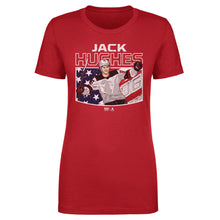 Load image into Gallery viewer, Jack Hughes New Jersey American Flag WHT
