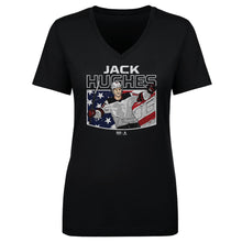 Load image into Gallery viewer, Jack Hughes New Jersey American Flag WHT
