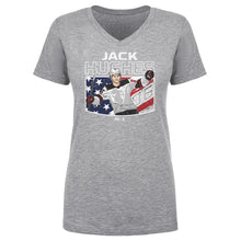 Load image into Gallery viewer, Jack Hughes New Jersey American Flag WHT
