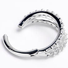 Load image into Gallery viewer, 16G 5/16 Solid 14K White Gold Clear CZ Gem Hinged Segment Ring
