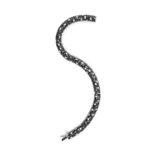 Load image into Gallery viewer, 18K White Gold 20.0 Cttw Black and White Pave Set Diamond Eternity Snake Skin Style Tennis Bracelet (Black and G-H Color, SI1-SI2 Clarity) - Size 7"
