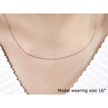 Load image into Gallery viewer, 14k Pink Gold Diamond Cut Cable Link Chain 0.8mm
