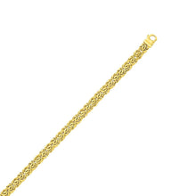 Load image into Gallery viewer, 10k Yellow Gold Byzantine Design Chain Bracelet
