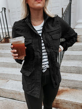 Load image into Gallery viewer, Retro Pocketed Long Sleeve Zip-Up Jacket Lightweight &amp; Stylish Outerwear for Everyday Wear
