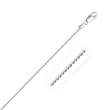 Load image into Gallery viewer, 14k White Gold Diamond-Cut Bead Chain 1.2mm
