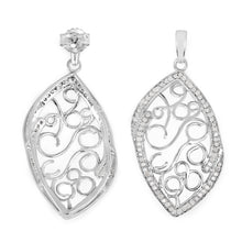 Load image into Gallery viewer, 0.73 Carat Genuine White Diamond .925 Sterling Silver Earrings
