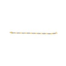 Load image into Gallery viewer, 10K Yellow Gold 1.00 Cttw Round-Cut Diamond Spiral Link 7" Bracelet (H-I Color, I2-I3 Clarity)
