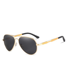 Load image into Gallery viewer, Aviation Luxury Aluminum Magnesium Gold Fashion Polarized Lens Sunglasses Men/Women Driving Mirror Sunglasses  Military Style

