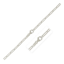 Load image into Gallery viewer, Sterling Silver Rhodium Plated Paperclip Chain (2.5 mm)
