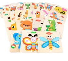 Load image into Gallery viewer, Baby Toys Wooden 3D Puzzle Cartoon Animal Intelligence Kids Educational Brain Teaser Children Tangram Shapes Learning
