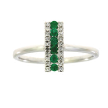 Load image into Gallery viewer, .25ct Emerald Diamond Ring 14KT White Gold
