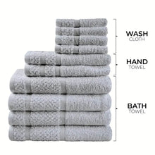 Load image into Gallery viewer, Gray Cotton Bath Towel Set (10–32 pcs)
