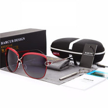 Load image into Gallery viewer, Luxury Polarized Ladies Woman Gradient Round Oversized Modern Sunglasses Brand oculos lunette de soleil femme
