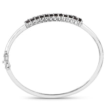 Load image into Gallery viewer, 3.53 Carat Genuine Black Diamond .925 Sterling Silver Bangle
