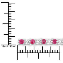 Load image into Gallery viewer, 0.88 Carat Genuine Ruby .925 Sterling Silver Bracelet
