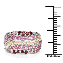 Load image into Gallery viewer, 2.35 Carat Genuine Multi Stone .925 Sterling Silver Ring
