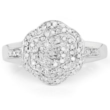Load image into Gallery viewer, 14K Yellow Gold Plated 0.29 Carat Genuine White Diamond .925 Sterling Silver Ring
