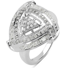 Load image into Gallery viewer, 1.23 Carat Genuine White Diamond .925 Sterling Silver Ring
