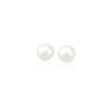 Load image into Gallery viewer, 14k Yellow Gold Freshwater Cultured White Pearl Stud Earrings (4.0 mm)
