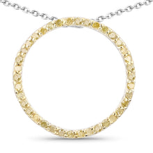 Load image into Gallery viewer, 0.30 Carat Genuine Diamond Yellow .925 Sterling Silver Pendant
