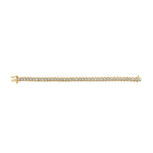 Load image into Gallery viewer, 18K Yellow Gold 4.0 Cttw Round-Cut Diamond S-Link 7" Inch Tennis Bracelet (I-J Color, SI1-SI2 Clarity)
