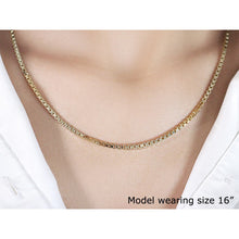 Load image into Gallery viewer, 2.5mm 14k Yellow Gold Semi Solid Box Chain

