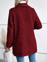 Load image into Gallery viewer, Women's Plaid Collared Neck Buttoned Long Sleeve Jacket – Classic &amp; Lightweight Outerwear for Everyday Wear
