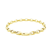Load image into Gallery viewer, 4.6mm 14k Yellow Gold Oval Rolo Bracelet
