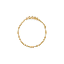 Load image into Gallery viewer, 10K Yellow Gold 1/4 Cttw Round-Cut Diamond Basket Weave Rope Chain Style 7" Bracelet (H-I Color, I1-I2 Clarity)
