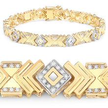 Load image into Gallery viewer, 0.98 Carat Genuine White Diamond .925 Sterling Silver Bracelet

