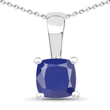 Load image into Gallery viewer, 1.80 Carat Genuine Emerald, Glass Filled Ruby &amp; Glass Filled Sapphire .925 Sterling Silver Pendant
