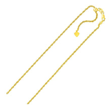 Load image into Gallery viewer, Sterling Silver in Yellow Finish 1.5mm Adjustable Rope Chain
