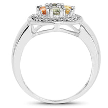 Load image into Gallery viewer, 1.54 Carat Genuine Multi Sapphire .925 Sterling Silver Ring
