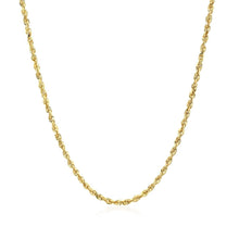 Load image into Gallery viewer, 2.0mm 10k Yellow Gold Solid Diamond Cut Rope Chain
