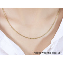 Load image into Gallery viewer, 14k Yellow Gold Diamond Cut Cable Link Chain (1.50 mm)
