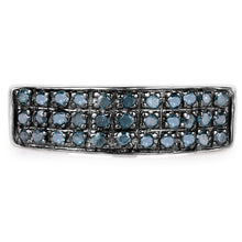 Load image into Gallery viewer, 0.40 Carat Genuine Blue Diamond .925 Sterling Silver Ring
