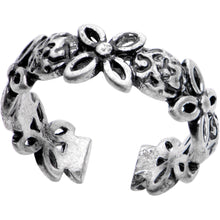 Load image into Gallery viewer, Silver Plated Floral Wreath Toe Ring
