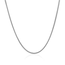 Load image into Gallery viewer, 14k White Gold Diamond Cut Round Wheat Chain 1.2mm

