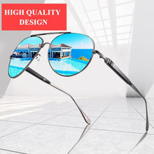Load image into Gallery viewer, Business NEW 2021 High Quality Luxury Modern Fashion Sunglasses Design For  Fishing Driving Sunglasses  Sport Brand New Men Glasses With UV400 Polarized and Polarized Square Aviation Style Metal Frame
