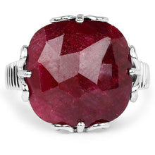 Load image into Gallery viewer, 13.65 Carat Dyed Ruby .925 Sterling Silver Ring
