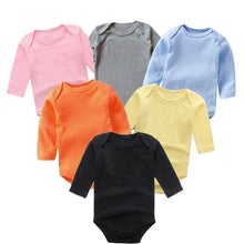Load image into Gallery viewer, Classic Modern Solid Color Boy Girls Romper Newborn Long Sleeve Cotton Jumpsuit Tops For Girls and Boys Baby
