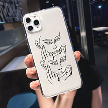 Load image into Gallery viewer, Abstract Soft Unique Silicon Phone Case For iPhone 14 13 Pro Max 12 Pro Luxury Clear Transparent Charming Silicone Protective Lightweight Ultra Thin Cover Pattern Printed  Back Cover
