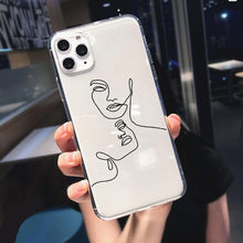 Load image into Gallery viewer, Abstract Soft Unique Silicon Phone Case For iPhone 14 13 Pro Max 12 Pro Luxury Clear Transparent Charming Silicone Protective Lightweight Ultra Thin Cover Pattern Printed  Back Cover
