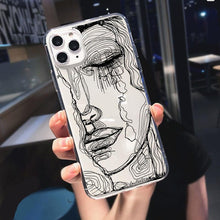 Load image into Gallery viewer, Abstract Soft Unique Silicon Phone Case For iPhone 14 13 Pro Max 12 Pro Luxury Clear Transparent Charming Silicone Protective Lightweight Ultra Thin Cover Pattern Printed  Back Cover

