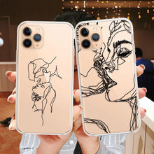 Load image into Gallery viewer, Abstract Soft Unique Silicon Phone Case For iPhone 14 13 Pro Max 12 Pro Luxury Clear Transparent Charming Silicone Protective Lightweight Ultra Thin Cover Pattern Printed  Back Cover
