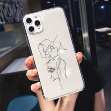 Load image into Gallery viewer, Abstract Soft Unique Silicon Phone Case For iPhone 14 13 Pro Max 12 Pro Luxury Clear Transparent Charming Silicone Protective Lightweight Ultra Thin Cover Pattern Printed  Back Cover
