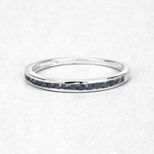 Load image into Gallery viewer, 0.20 Carat Genuine Blue Diamond .925 Sterling Silver Ring
