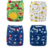 Load image into Gallery viewer, Baby One Size Fits All Reusable Baby Cloth Diaper with  Microfiber Insert Diaper For Baby Boys and Baby Girls In Modern New Printed Design
